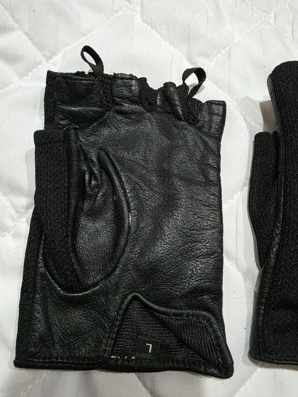 Harley-Davidson Women's Black Fingerless Motorcycle Gloves with Embroidered Logo